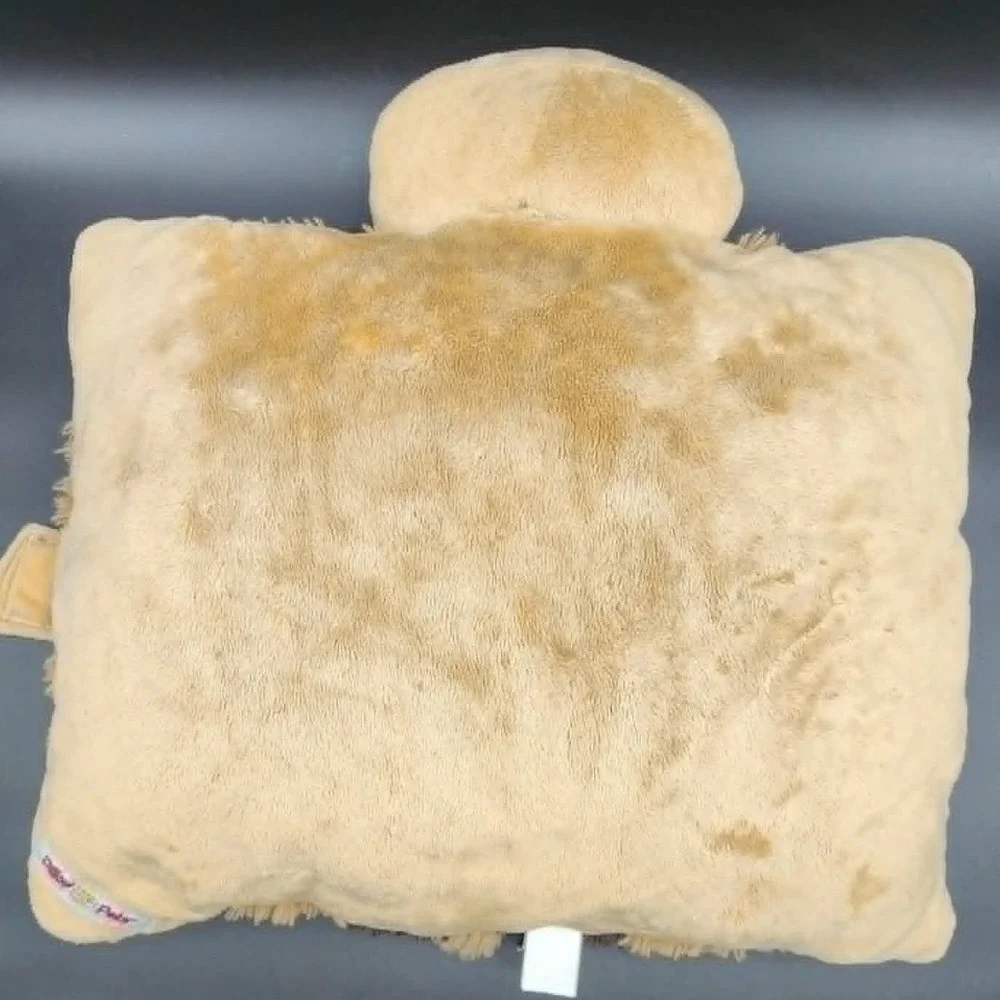 Pillow Pets Tan Brown Puppy Dog Plush Folding Pillow Stuffed Animal Kids Toy 15